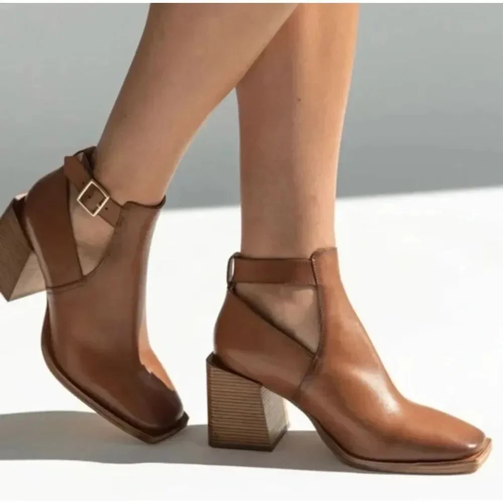 Free People Brown Ankle Boots